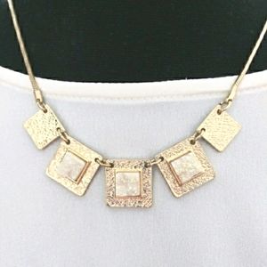 Apt. 9 Gold Necklace with Stone Inset NWT